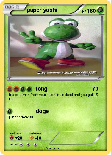 Pokemon paper yoshi