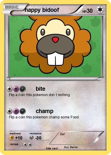 Pokemon happy bidoof