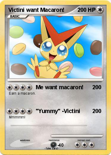 Pokemon Victini want Macaron!