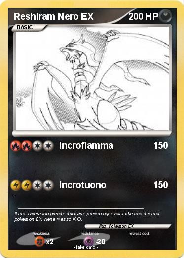 Pokemon Reshiram Nero EX