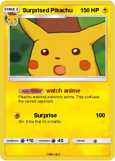 Pokemon Surprised Pikachu