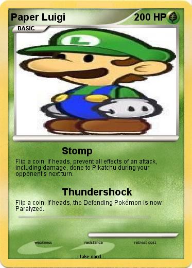 Pokemon Paper Luigi