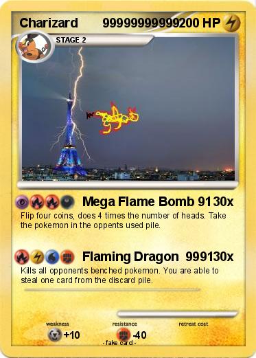 Pokemon Charizard       99999999999