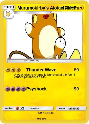 Pokemon Murumokirby's Alolan Raichu