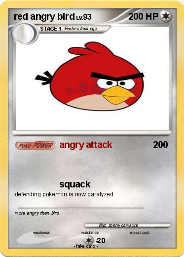 Pokemon red angry bird