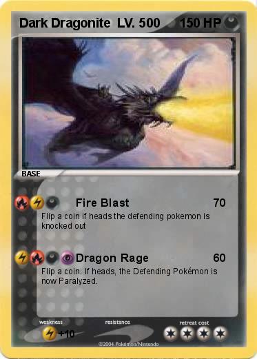 Pokemon Dark Dragonite  LV. 500