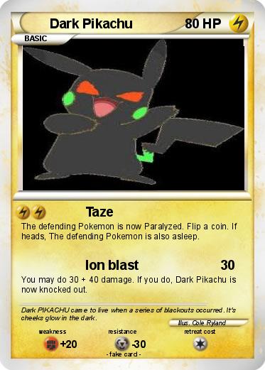 Pokemon Dark Pikachu