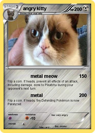 Pokemon angry kitty