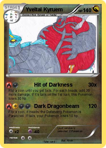 Pokemon Yveltal Kyruem