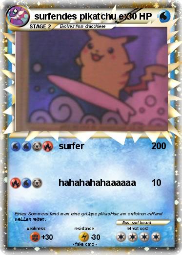 Pokemon surfendes pikatchu ex