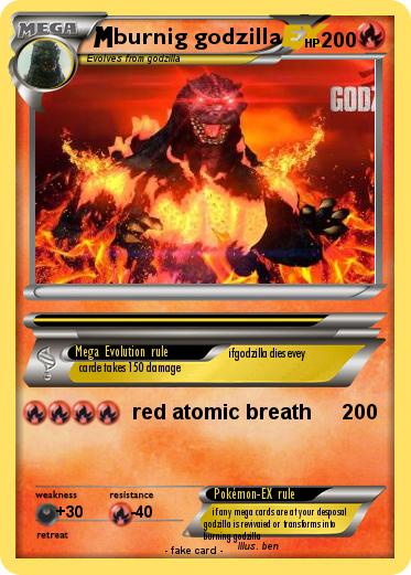 Pokemon burnig godzilla