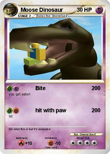 Pokemon Moose Dinosaur