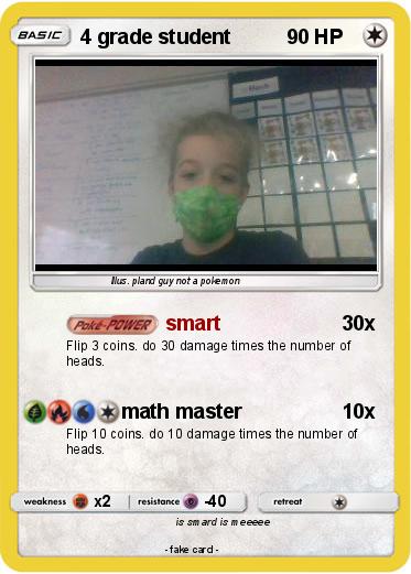 Pokemon 4 grade student