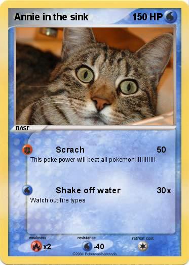 Pokemon Annie in the sink