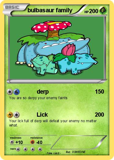 Pokemon bulbasaur family