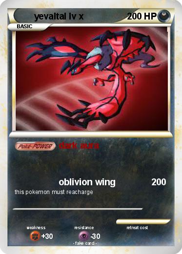 Pokemon yevaltal lv x
