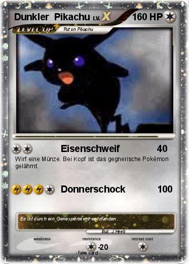 Pokemon Dunkler  Pikachu