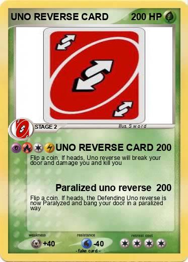 Pokemon UNO REVERSE CARD