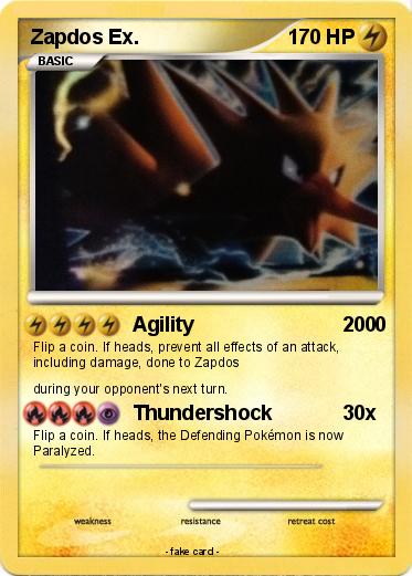 Pokemon Zapdos Ex.