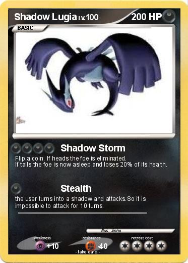 Pokemon Shadow Lugia