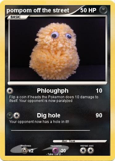 Pokemon pompom off the street
