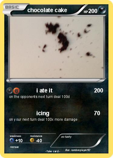 Pokemon chocolate cake