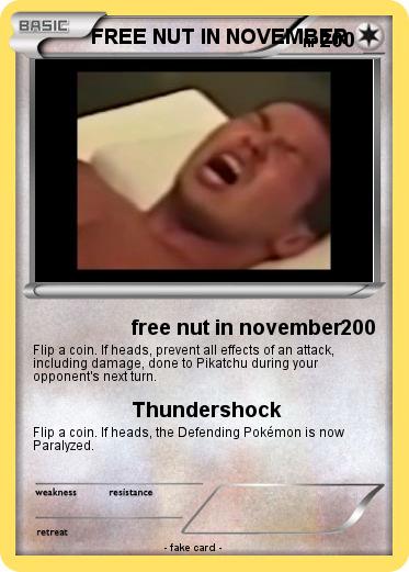 Pokemon FREE NUT IN NOVEMBER