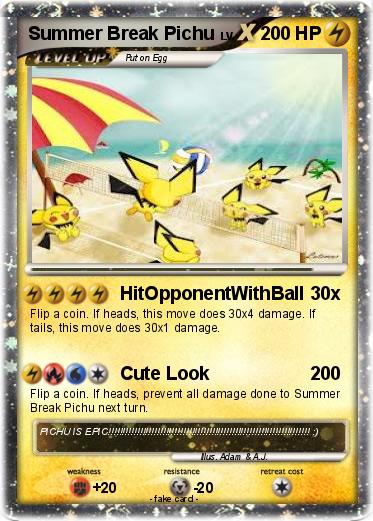 Pokemon Summer Break Pichu