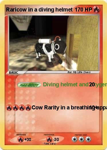 Pokemon Raricow in a diving helmet