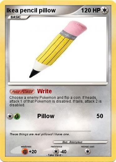 Pokemon Ikea pencil pillow