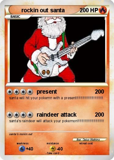 Pokemon rockin out santa