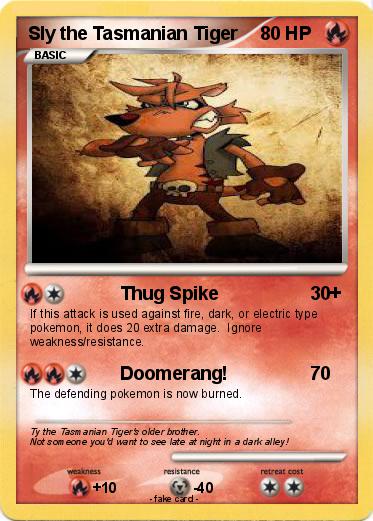 Pokemon Sly the Tasmanian Tiger