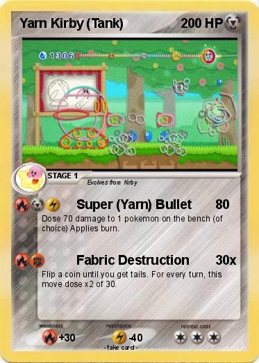 Pokemon Yarn Kirby (Tank)