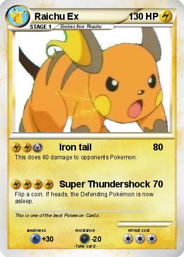 Pokemon Raichu Ex