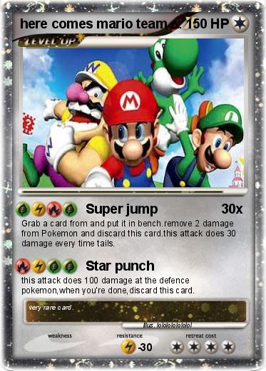 Pokemon here comes mario team