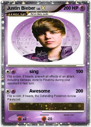 Pokemon Justin Bieber