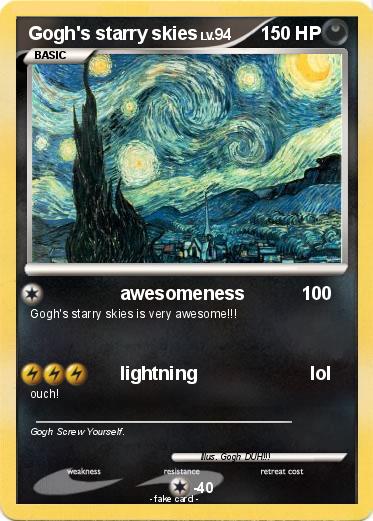 Pokemon Gogh's starry skies