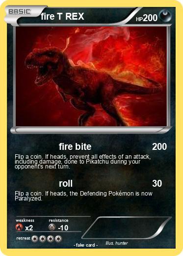 Pokemon fire T REX