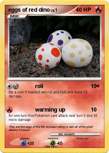 Pokemon eggs of red dino