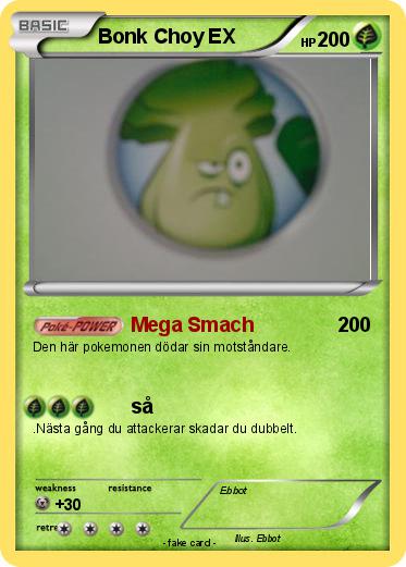 Pokemon Bonk Choy EX