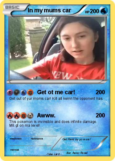 Pokemon In my mums car