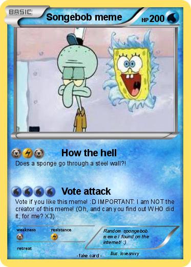 Pokemon Songebob meme