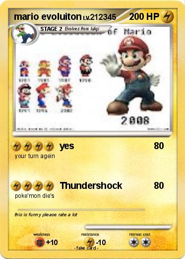 Pokemon mario evoluiton
