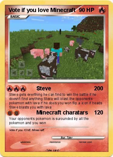 Pokemon Vote if you love Minecraft