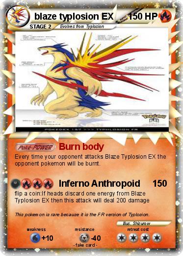 Pokemon blaze typlosion EX