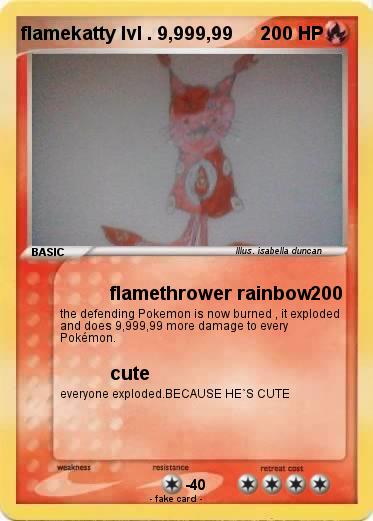 Pokemon flamekatty lvl . 9,999,99