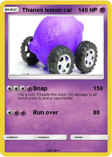 Pokemon Thanos lemon car