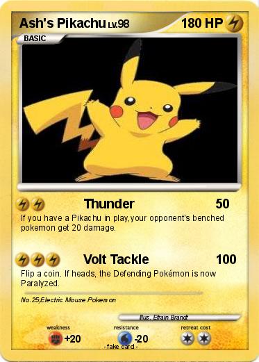 Pokemon Ash's Pikachu