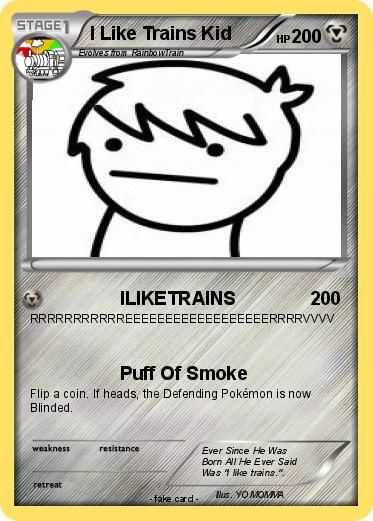 Pokemon I Like Trains Kid