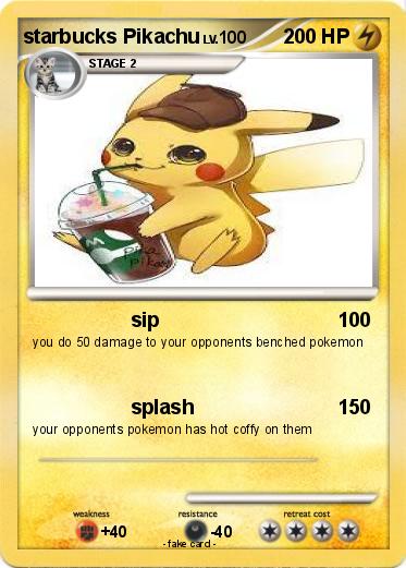 Pokemon starbucks Pikachu